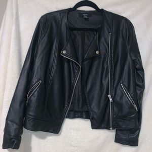 Trendy leather jacket
